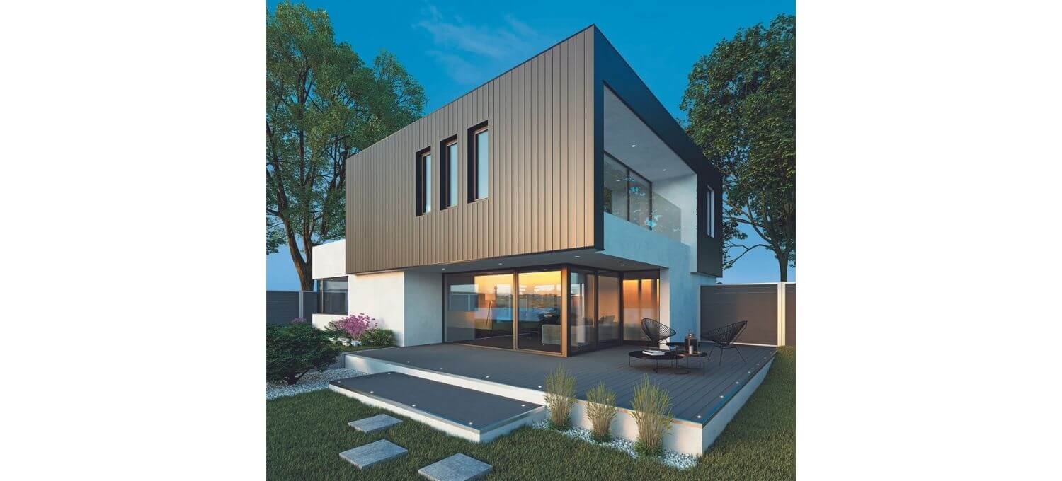 Villa in aluminium gevel